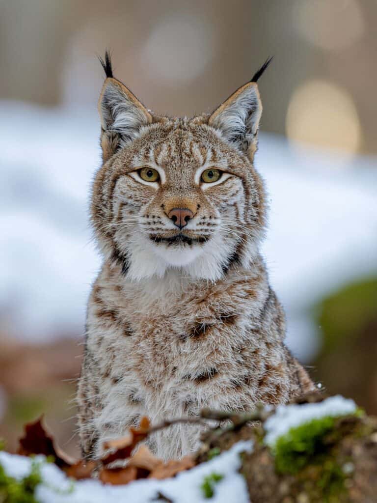 Eurasian Lynx in the snow