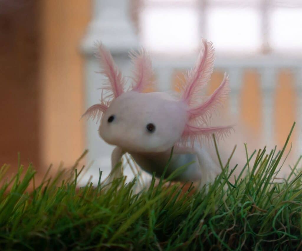 baby axolotl in tank