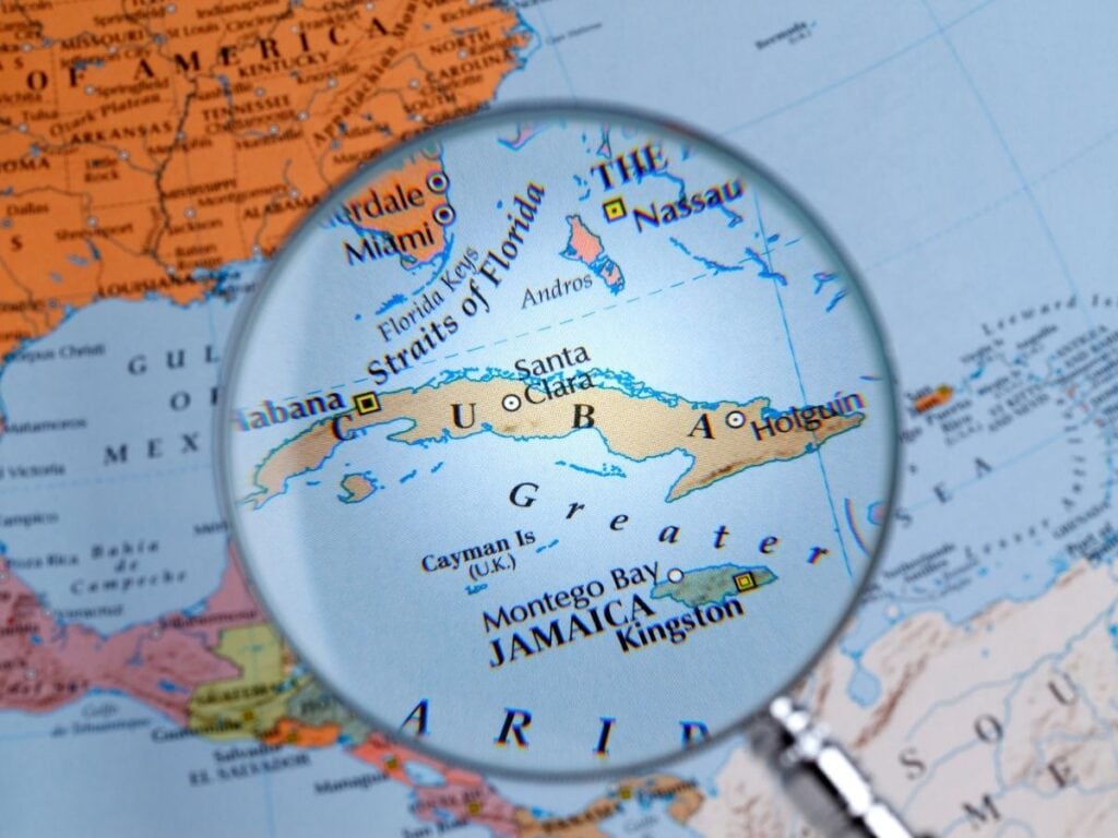 map showing cuba